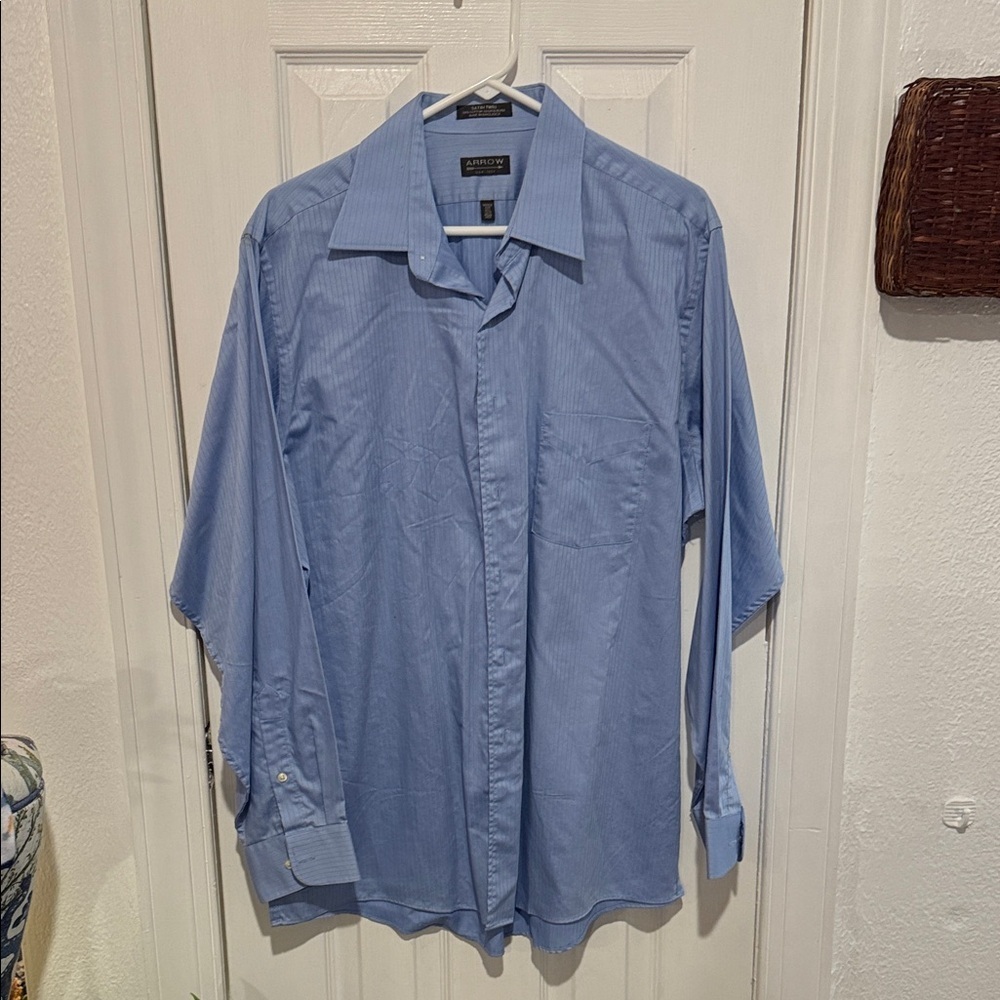 Arrow Striped Light Blue Dress Shirt